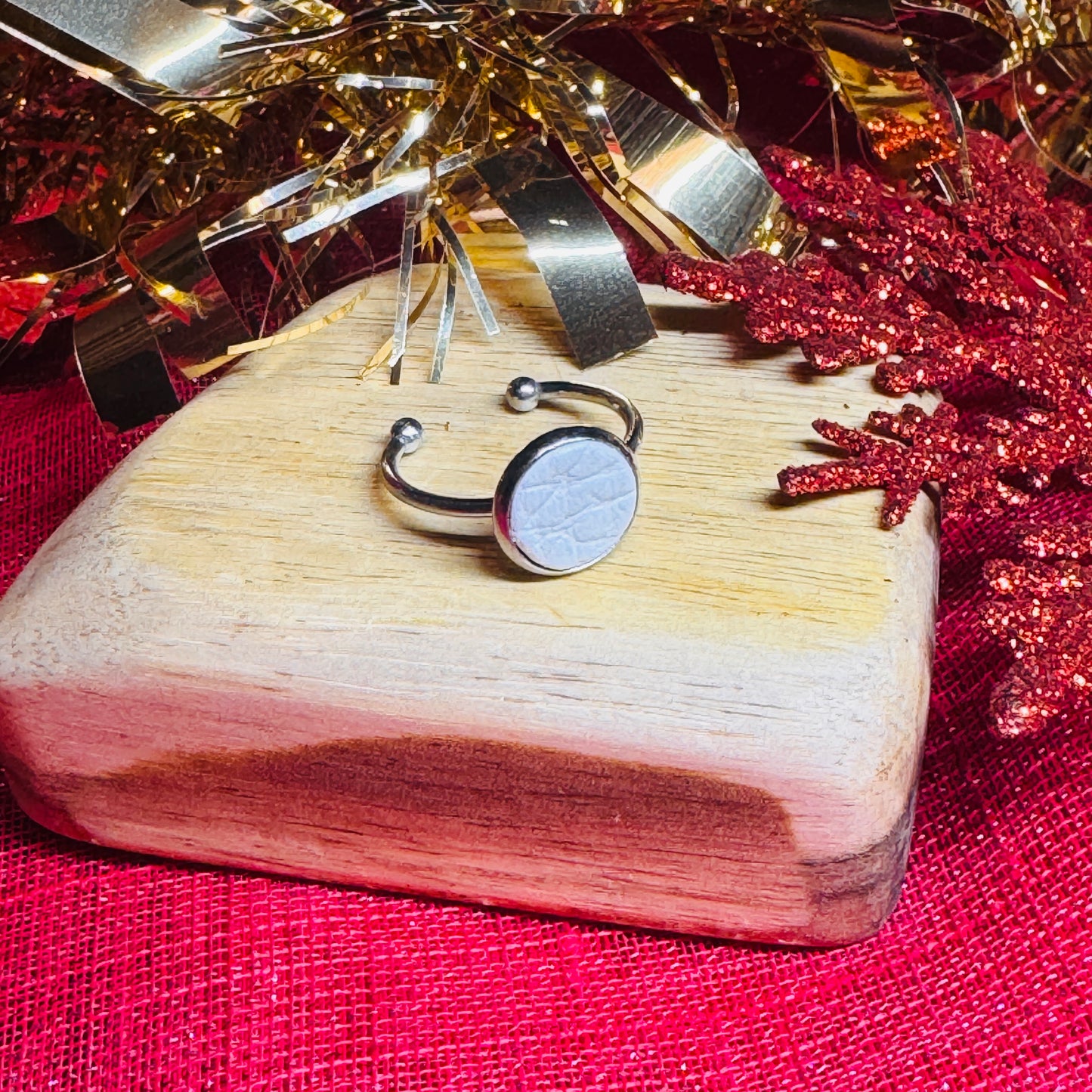 Leather & Stainless Steel Adjustable Rings