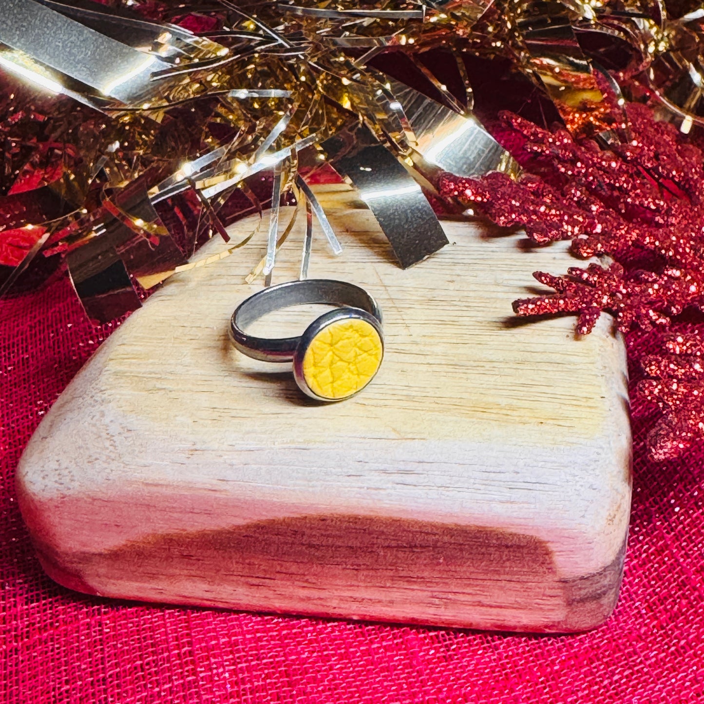 Leather & Stainless Steel Adjustable Rings