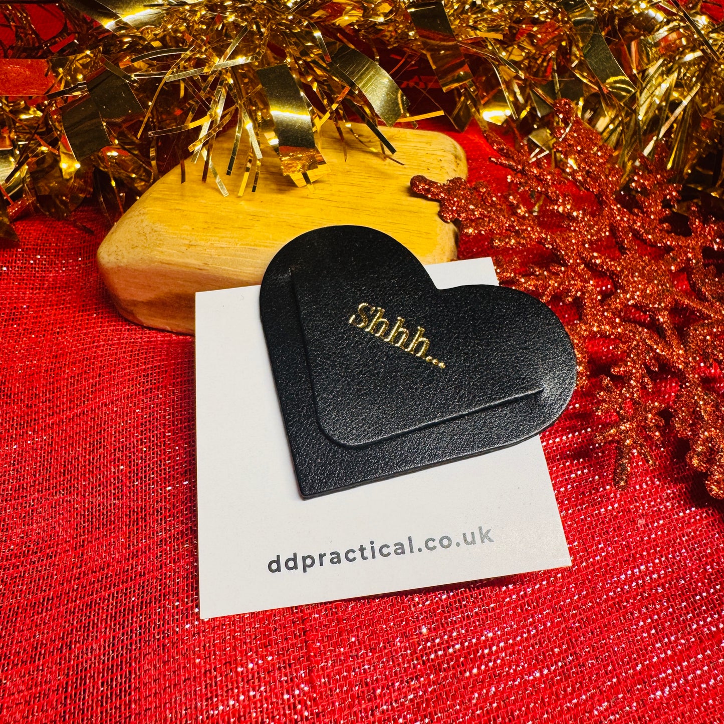 Leather Bookmark - Shhh..