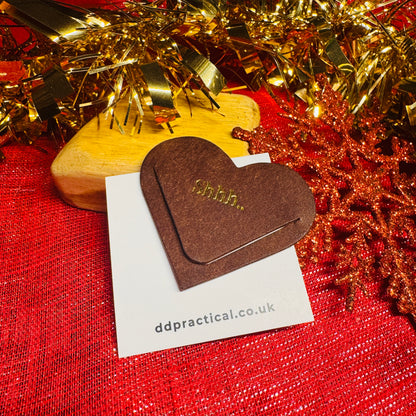 Leather Bookmark - Shhh..