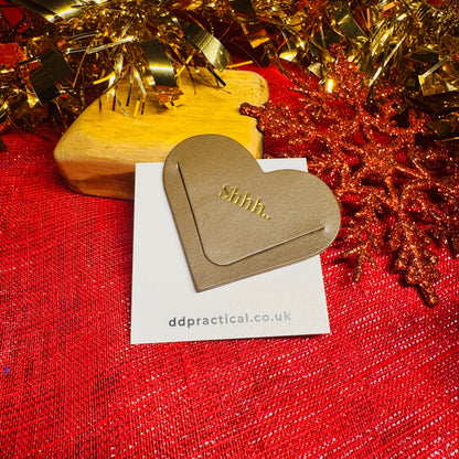 Leather Bookmark - Shhh..