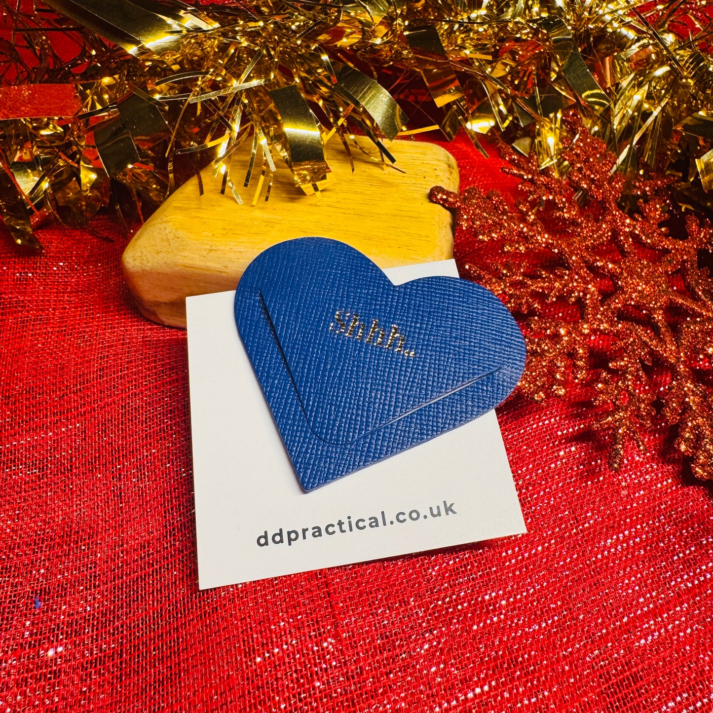 Leather Bookmark - Shhh..