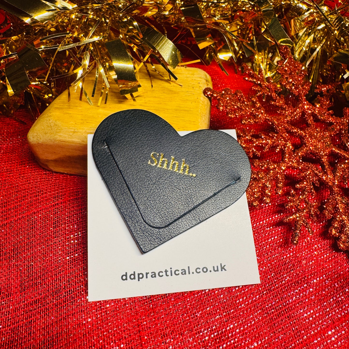 Leather Bookmark - Shhh..