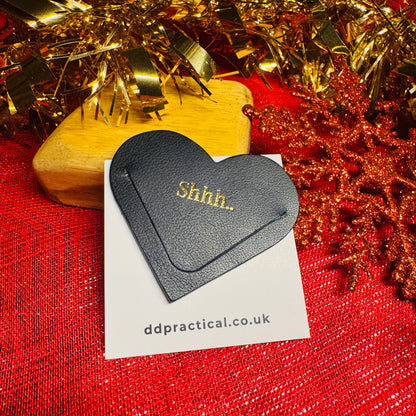 Leather Bookmark - Shhh..