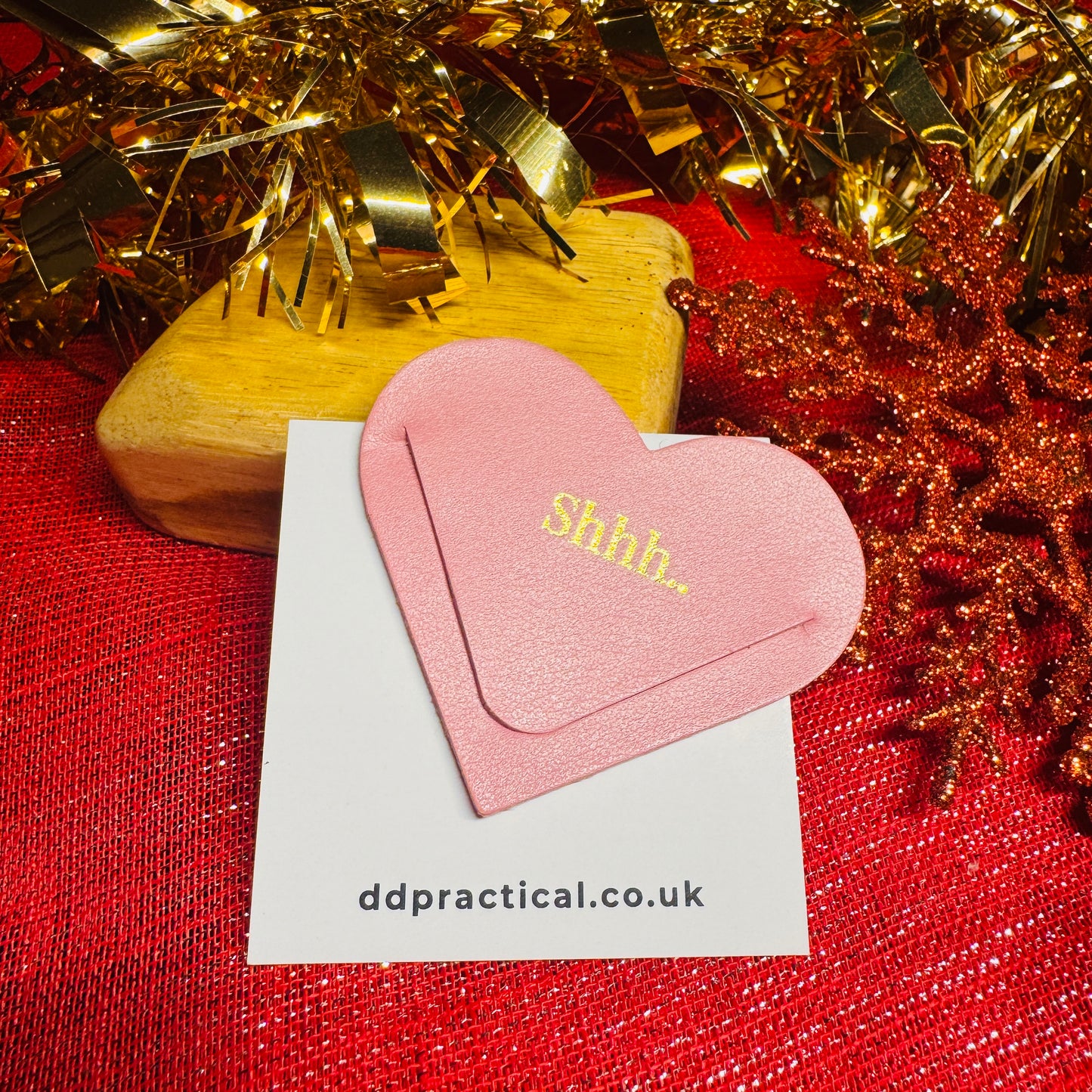 Leather Bookmark - Shhh..