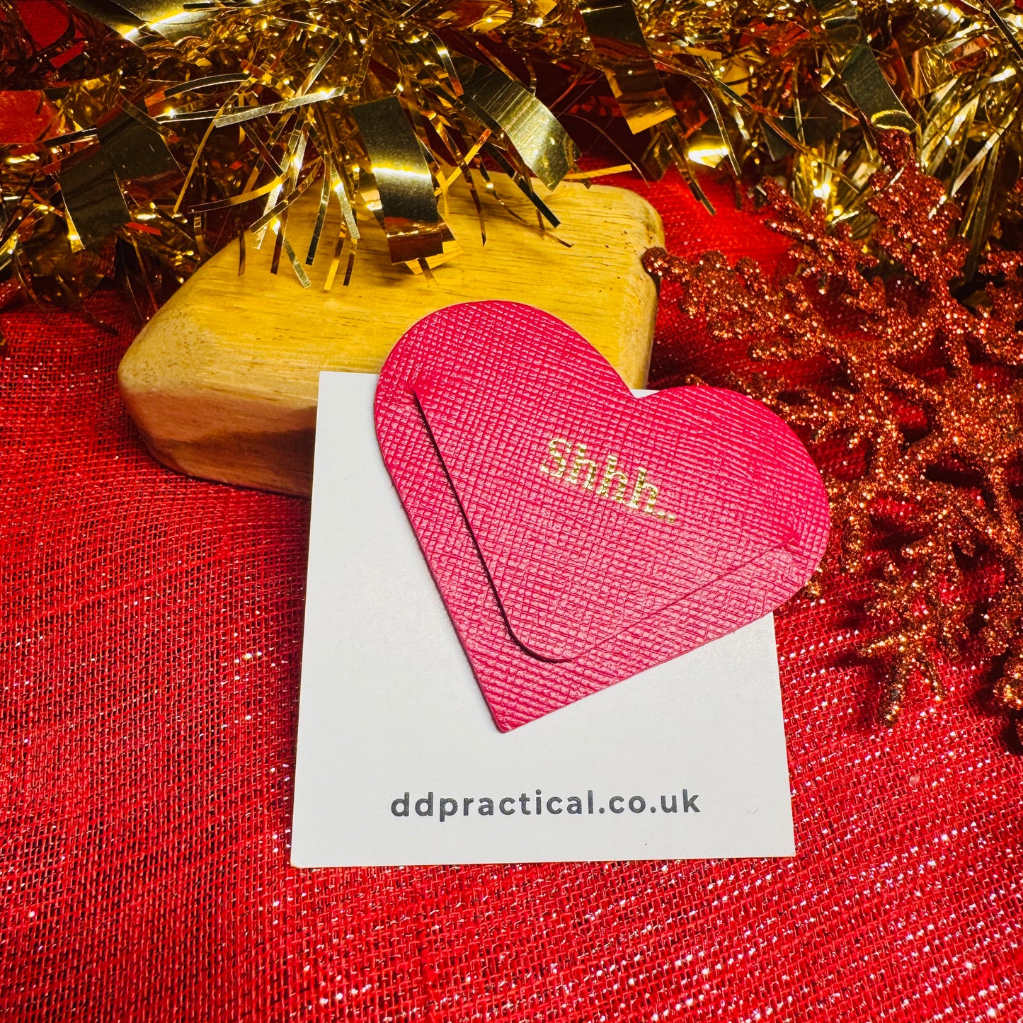 Leather Bookmark - Shhh..