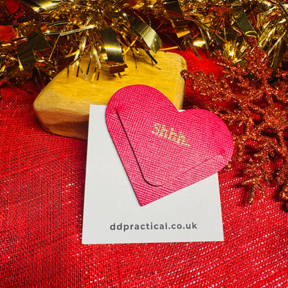 Leather Bookmark - Shhh..