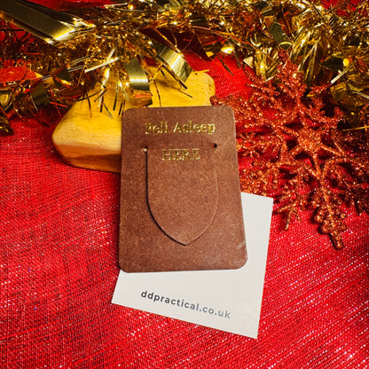 Leather Bookmark - Fell Asleep Here