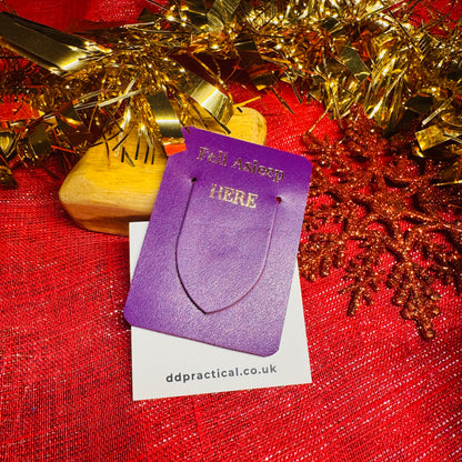 Leather Bookmark - Fell Asleep Here