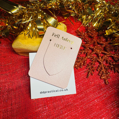 Leather Bookmark - Fell Asleep Here