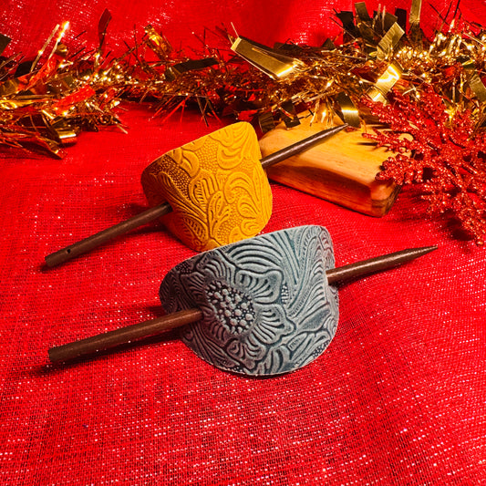 Leather Hair Barrettes