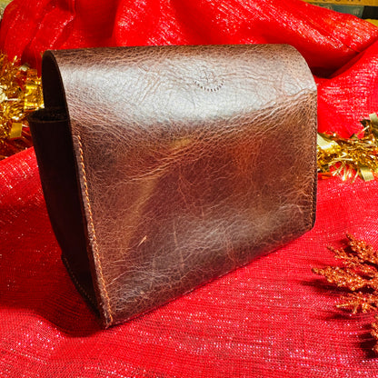 Leather Practical Pouch - Brown