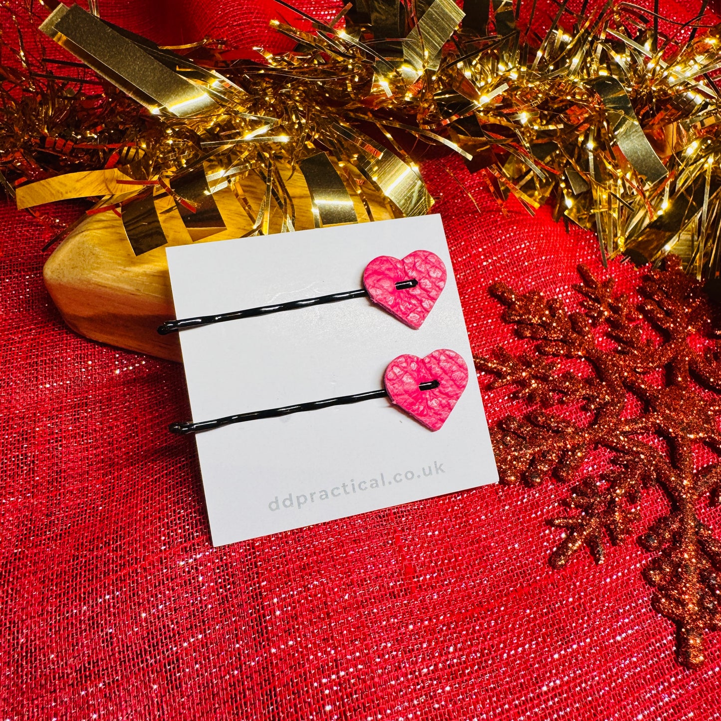 Leather Kirby Grip Accessories - Hearts