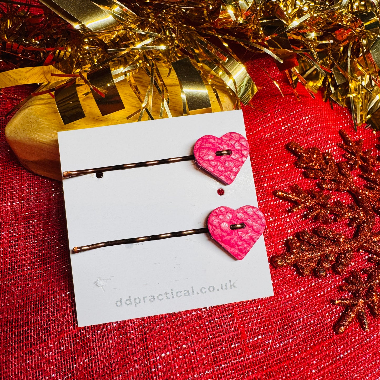 Leather Kirby Grip Accessories - Hearts