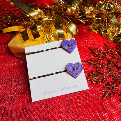 Leather Kirby Grip Accessories - Hearts