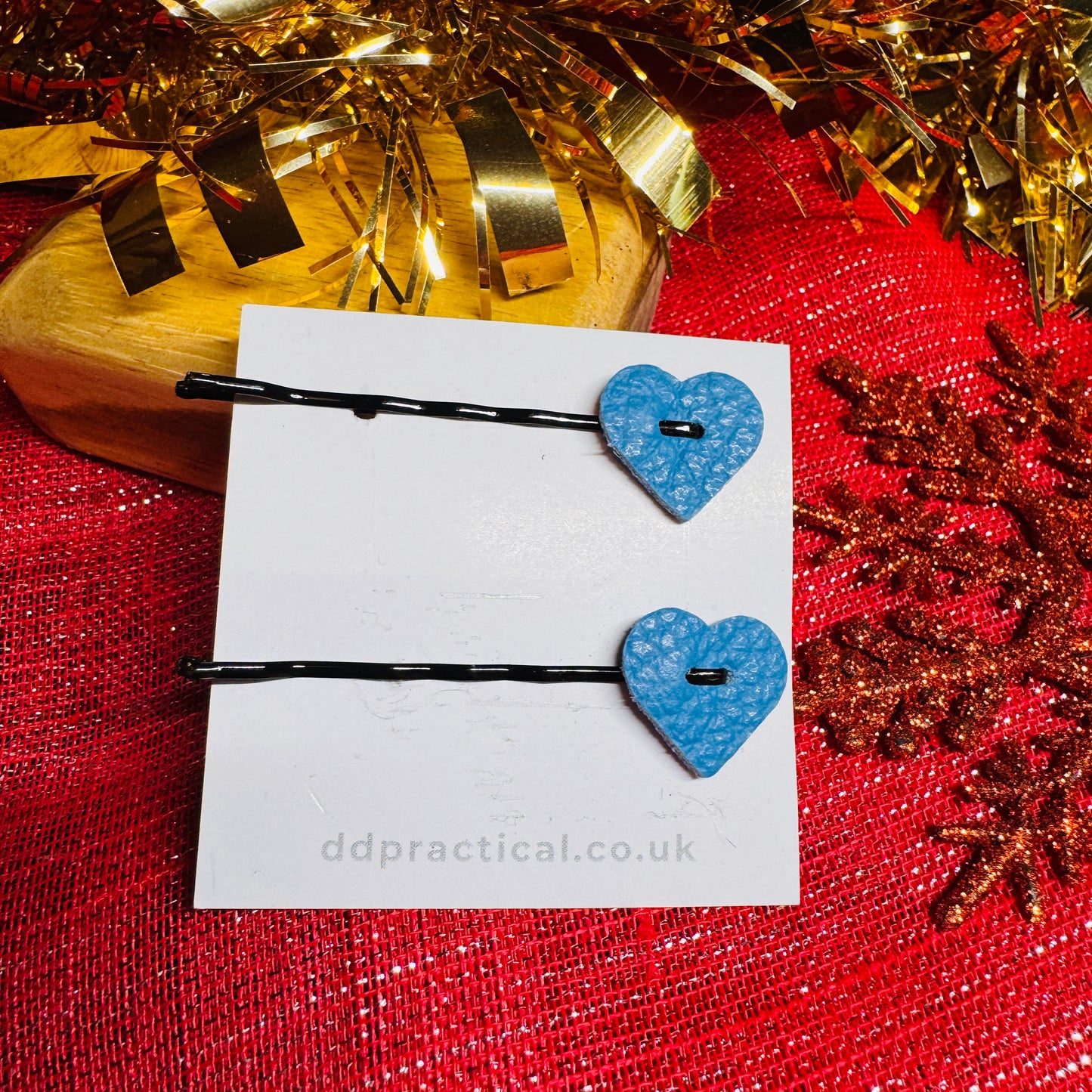 Leather Kirby Grip Accessories - Hearts