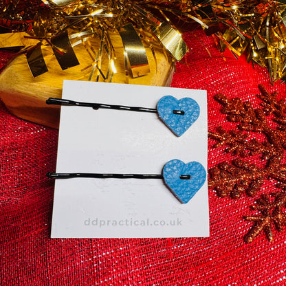 Leather Kirby Grip Accessories - Hearts