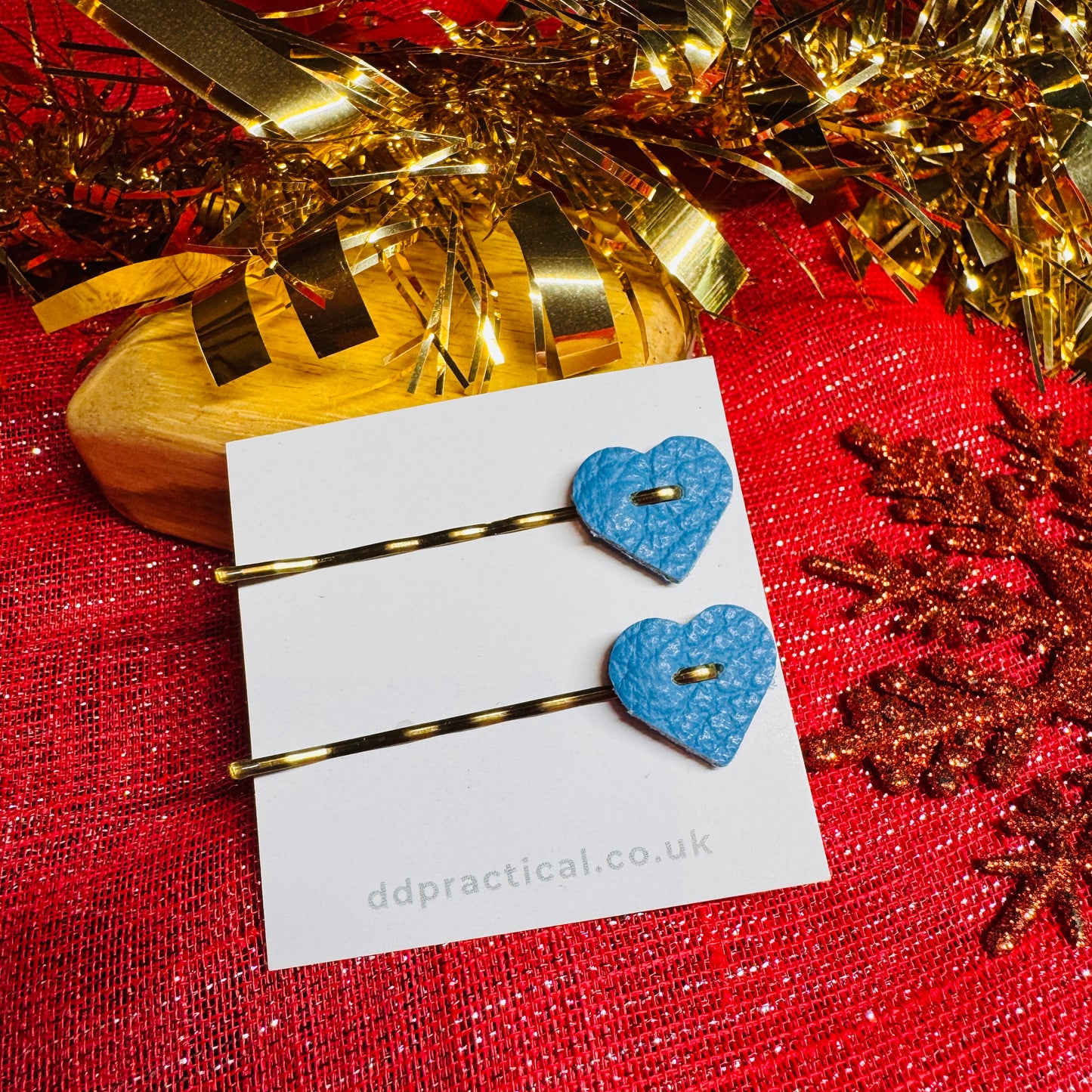 Leather Kirby Grip Accessories - Hearts