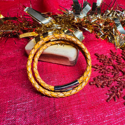Leather Braid Duo Bracelets
