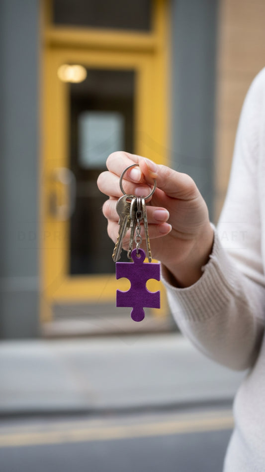 Leather Jigsaw Keyring