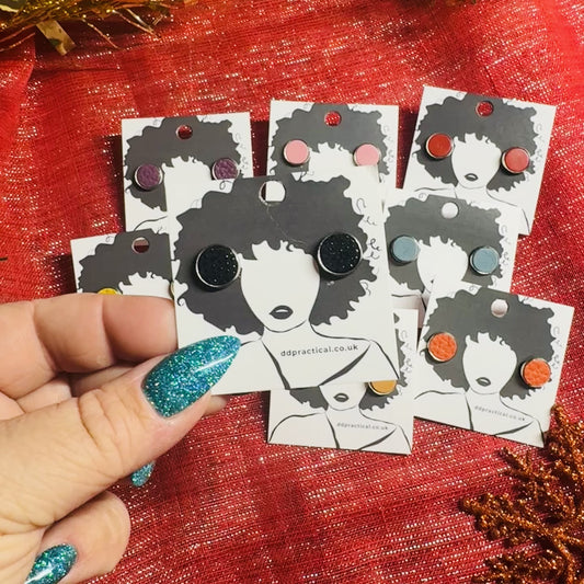 Leather Earrings - Studs