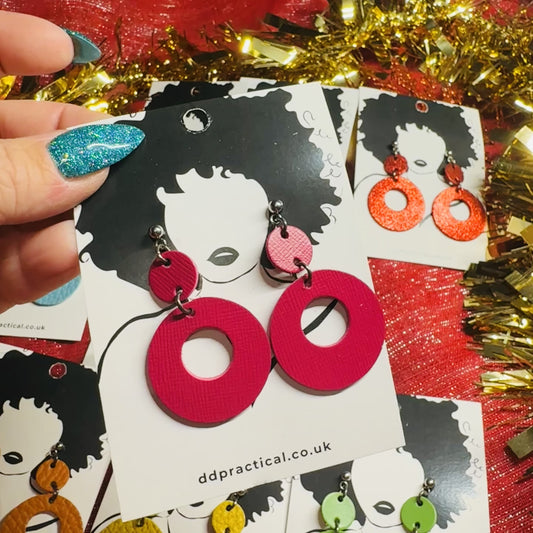 Leather Earrings - Funky