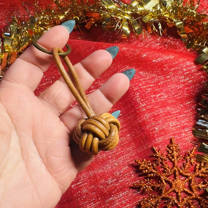 Leather Keyring - Monkey Fist