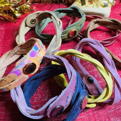 Leather Bracelets - Mystery Braid