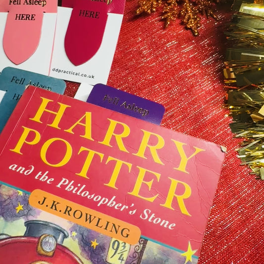 Leather Bookmark - Fell Asleep Here