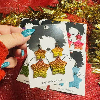 Leather Earrings - Stellar